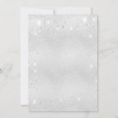 シルバーグリッターの写真 ウェディング Save the Date セーブザデート (裏面)