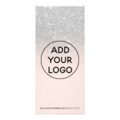 シルバーグリッターの書道のヘアメイクアップ価格 ラックカード (裏面)