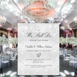 シルバーグリッターの誓いの予算更新の招待状 チラシ