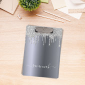 シルバーグリッターのdripsスクリプトエレガント名 クリップボード