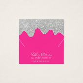 シルバーグリッターはネオンピンクのネックレスディスプレイを乾燥させる (正面)