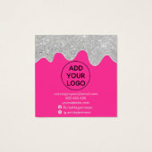 シルバーグリッターはネオンピンクのネックレスディスプレイを乾燥させる (裏面)