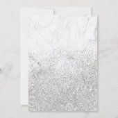 シルバーグリッターは大理石の輝きを放つシックキンセアニェラ 招待状 (裏面)