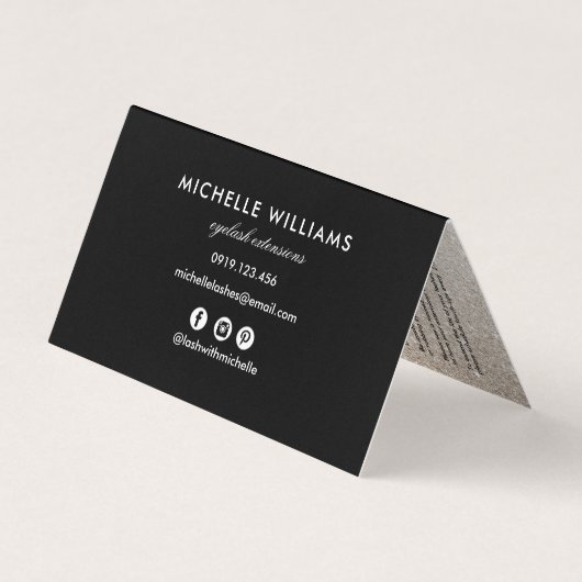 シルバーグリッターまつげアフターケア紹介 名刺 (裏面)