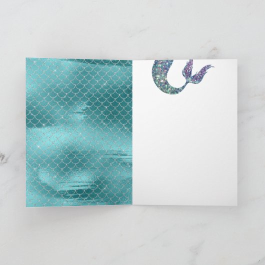 シルバーグリッターアクアマーメイド カード (内部)