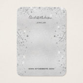 シルバーグリッターイヤリングジュエリー写真表示カード (正面)