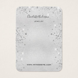 シルバーグリッターイヤリングジュエリー写真表示カード
