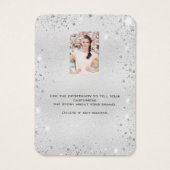 シルバーグリッターイヤリングジュエリー写真表示カード (裏面)