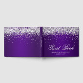 シルバーグリッターインジゴパープルグラデーション40 & Fabulous ゲストブック (全面)