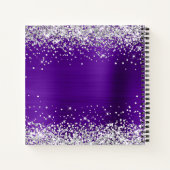 シルバーグリッターインディゴパープル50th誕生日 ノートブック (裏面)