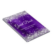 シルバーグリッターインディゴパープル50th誕生日 ノートブック (右側)