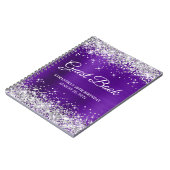 シルバーグリッターインディゴパープル50th誕生日 ノートブック (左側)
