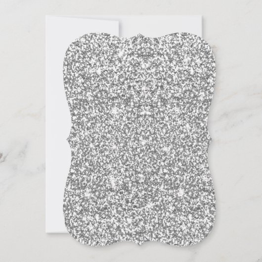 シルバーグリッターインフィニティハートブライズメイドカード 招待状 (裏面)