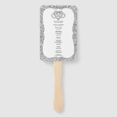 シルバーグリッターインフィニティハート結婚式 プログラムファン ハンドファン (裏面)