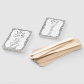 シルバーグリッターインフィニティ結婚式 プログラムファン ハンドファン (組立なし)