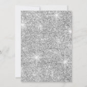 シルバーグリッターウィンタースイート16誕生日 招待状 (裏面)