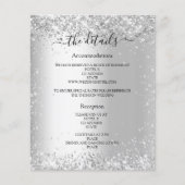 シルバーグリッターウェディングプログラムの詳細 (正面)