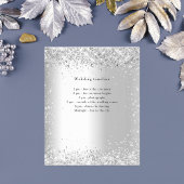 シルバーグリッターウェディングプログラムの詳細