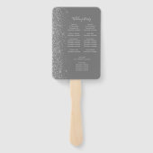 シルバーグリッターエッジグレー結婚式 プログラム ハンドファン (裏面)