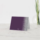 シルバーグリッターエッジパープル誕生日ありがとう カード (裏面)