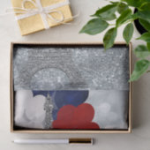 シルバーグリッターエッフェルタワー赤白青パーティー 薄葉紙 (ギフト)