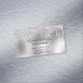 シルバーグリッターエレガントメイクアップデザイナー マグネット名刺 (インサイチュ)