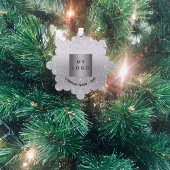 シルバーグリッターエレガント会社のロゴ オーナメントカード