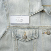 シルバーグリッターエレガント手書き名前スクリプト 名札 (インサイチュ)