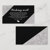 シルバーグリッターオンブラックウィッシングウェル エンクロージャーカード (正面/裏面)