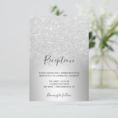 シルバーグリッターオンブレメタリックホイルの披露宴 エンクロージャーカード (スタンド正面)
