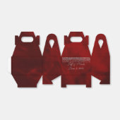 シルバーグリッターオンレッドウェディングパーティーの好意 フェイバーボックス (折り畳みなし)