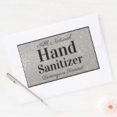 シルバーグリッターカスタム自家製ハンドサニタイザ 長方形シール (封筒)