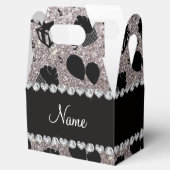 シルバーグリッターカップケーキバルーンプレゼント フェイバーボックス (オープン)