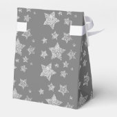 シルバーグリッターキラキラ星模様ライトグレー フェイバーボックス (裏面サイド)