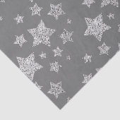 シルバーグリッターキラキラ星模様ライトグレー 薄葉紙 (詳細)