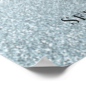 シルバーグリッターキンセアニラ15th誕生日へようこそ ポスター (角)