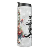 シルバーグリッタークリスマスフェアリー名前をカスタムする タンブラー (回転右)