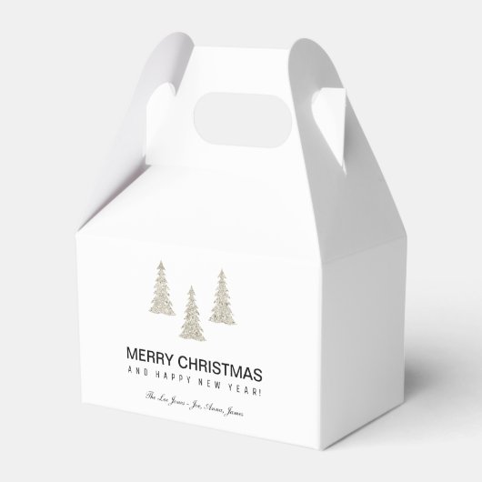 シルバーグリッタークリスマス フェイバーボックス (正面サイド)