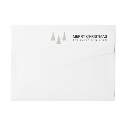 シルバーグリッタークリスマス ラップアラウンドラベル (裏面)