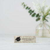 シルバーグリッターグラッドキャップ卒業インサート スキニー名刺 (スタンド正面)