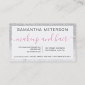 シルバーグリッターグラデーションスクリプト化粧大理石 ロイヤリティカード (裏面)