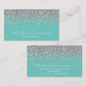 シルバーグリッターグラデーションフェージシモダンック 名刺 (正面/裏面)