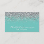 シルバーグリッターグラデーションフェージシモダンック 名刺 (正面)