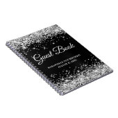 シルバーグリッターグラデーションブラック21歳の誕生日ゲストブック ノートブック (右側)