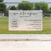 シルバーグリッターグラデーションロゴ赤面ピンク開いています 横断幕 (インサイチュ)