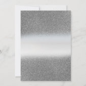 シルバーグリッターグラデーション、エッフェルタワーキンセアニェラ 招待状 (裏面)