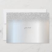 シルバーグリッターグラデーション《写真》ぼけ味、ドレススウィート17人 サンキューカード (裏面)