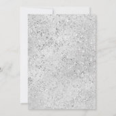 シルバーグリッターグラムブライダルシャワー 招待状 (裏面)