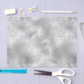 シルバーグリッターグリッツィースノーフレーク 薄葉紙 (クラフト)