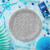 シルバーグリッターグリッツ         ペーパープレート (パーティー)